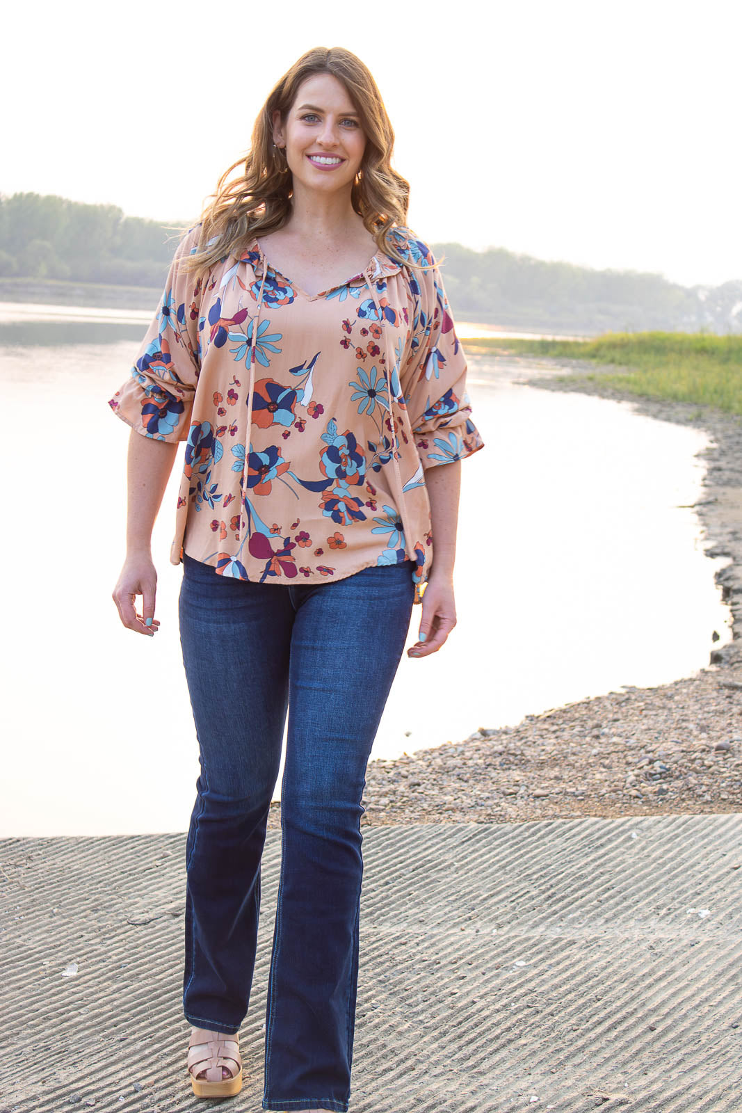 Powell Print Peasant Top