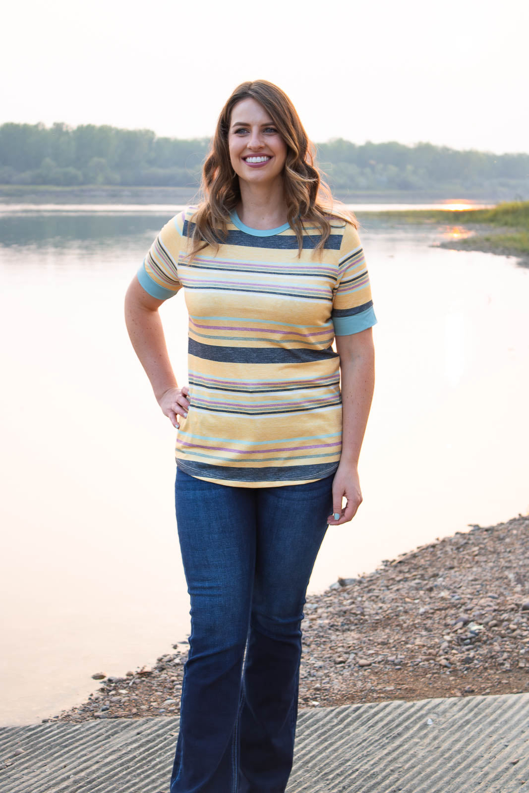 Tasha Striped Crew Neck T-Shirt