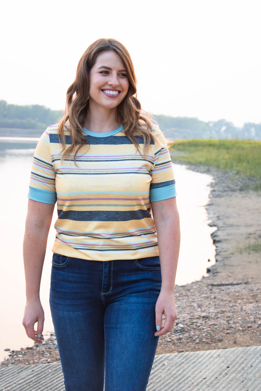 Tasha Striped Crew Neck T-Shirt