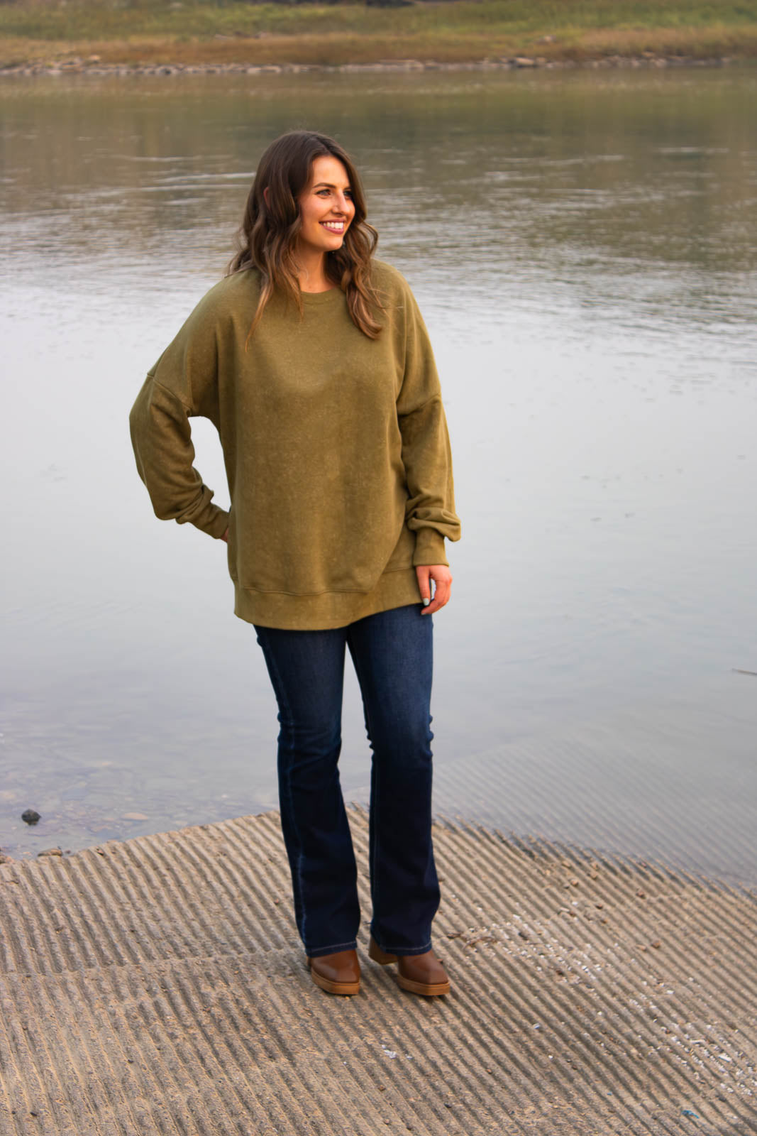 Beckett Oversized Sweatshirt-Green