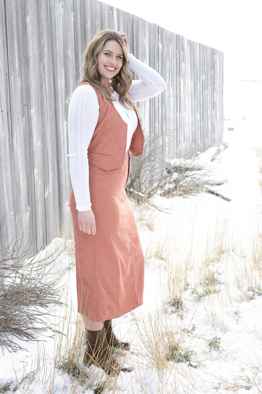 Carbon Cord Maxi Skirt