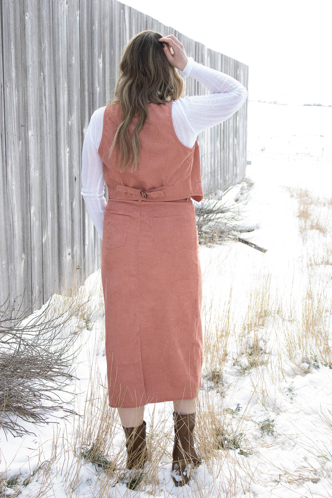 Carbon Cord Maxi Skirt