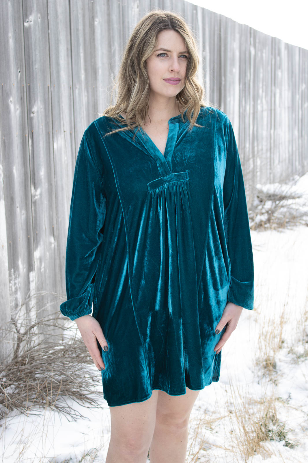 Valier Velvet Tunic Dress