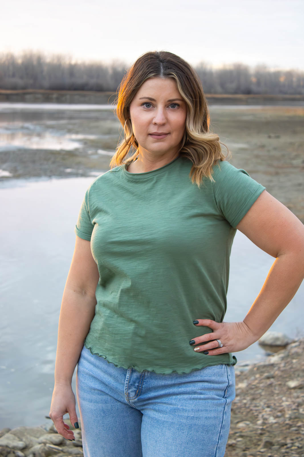 Dylan Bamboo Green Baby Tee