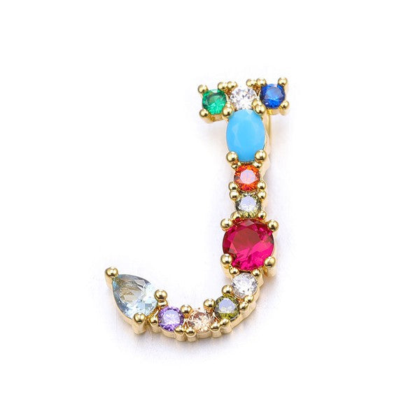 Jude Gem Initial Necklace