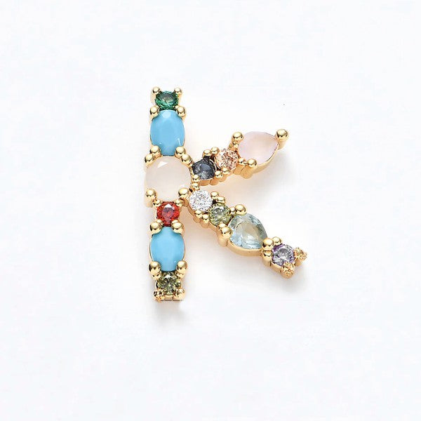 Jude Gem Initial Necklace