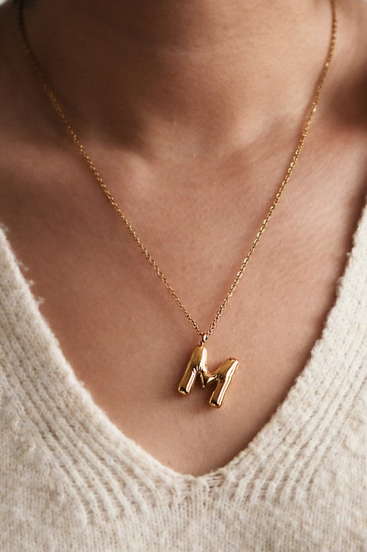 Troy Gold Dipped Initial Necklace