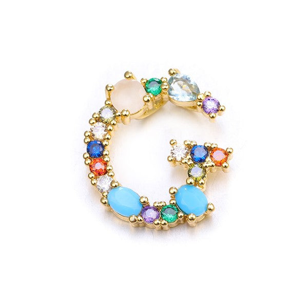 Jude Gem Initial Necklace