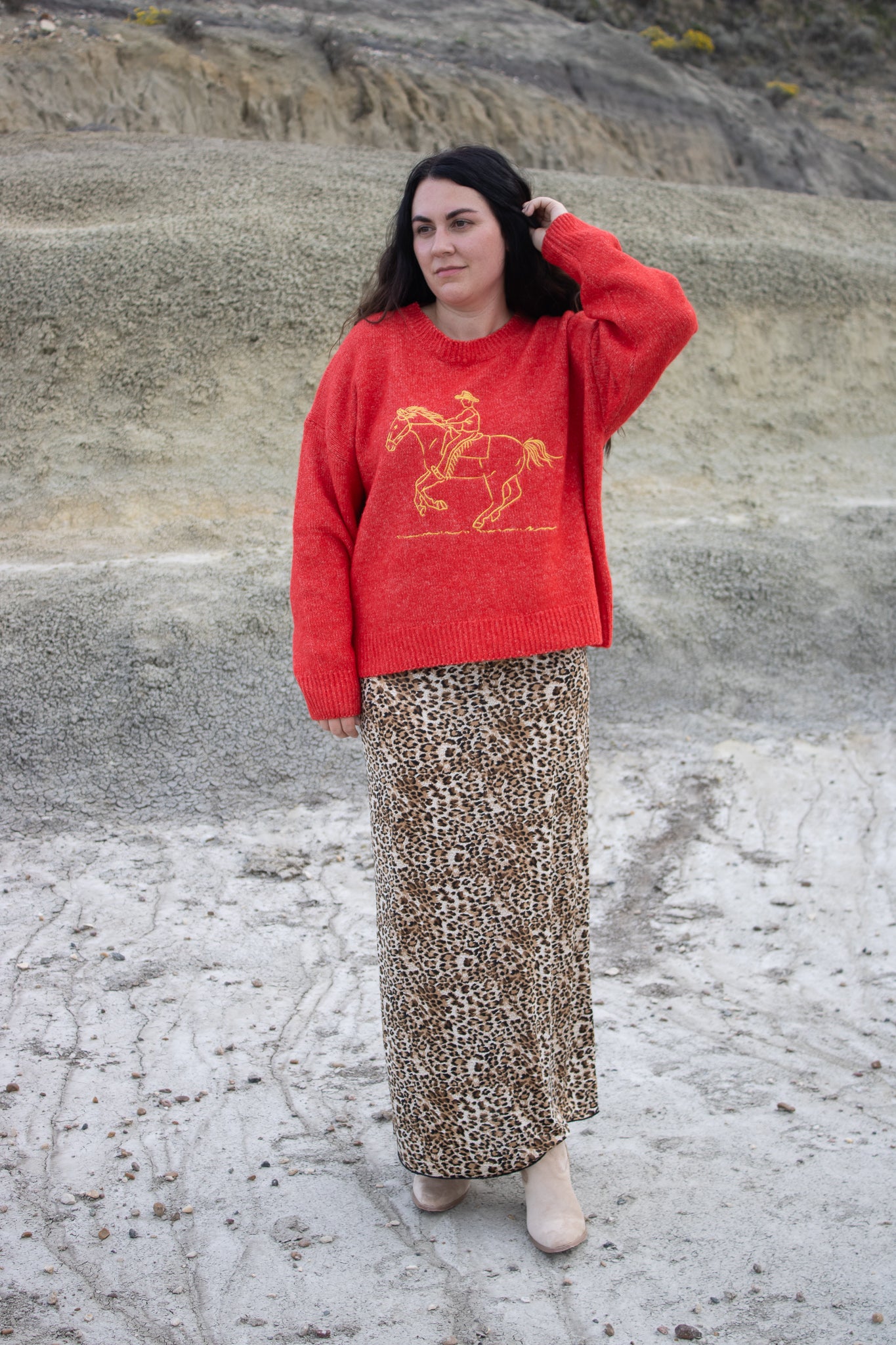 Belmont Embroidered Cowboy Knit Sweater
