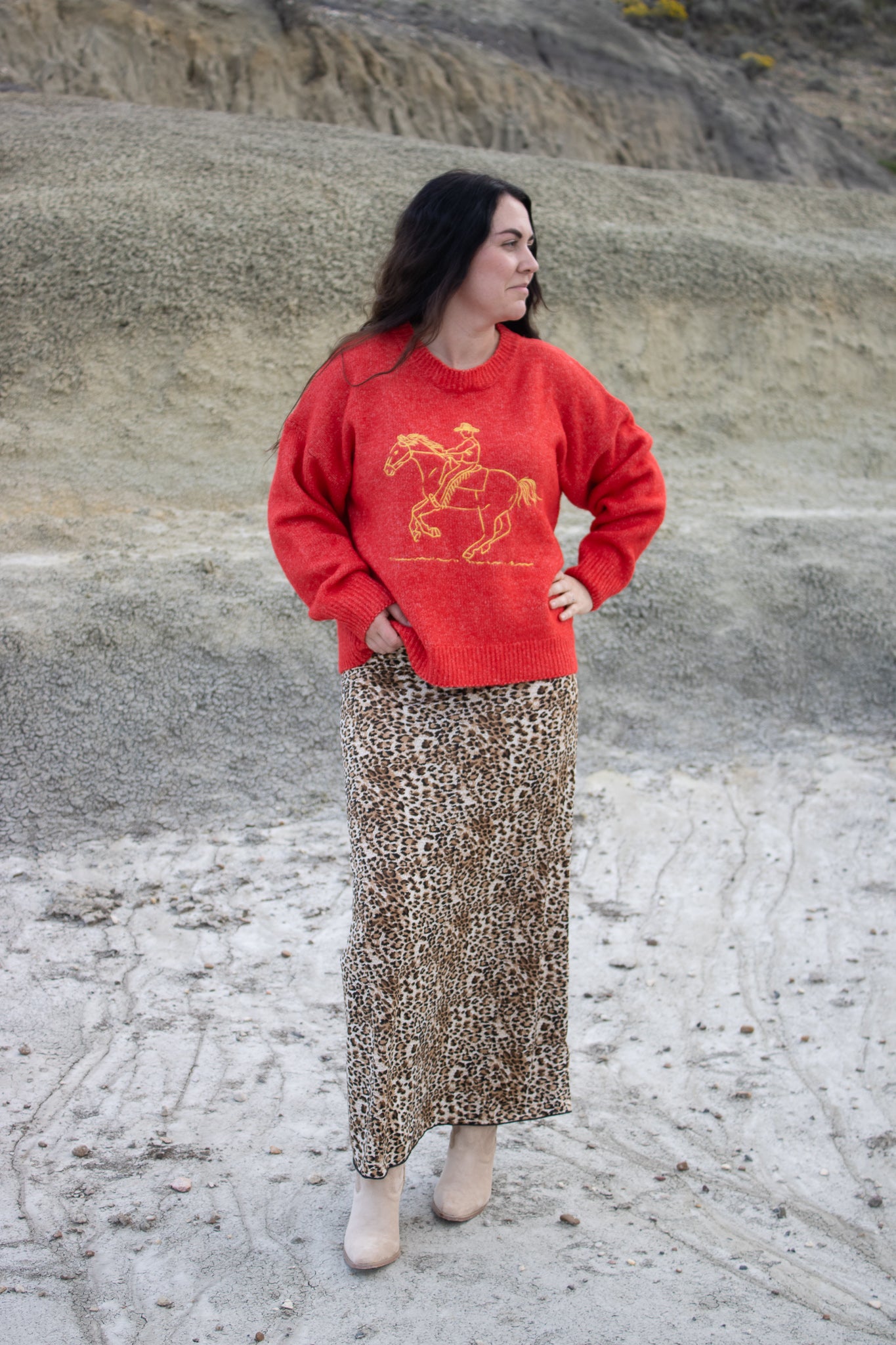 Belmont Embroidered Cowboy Knit Sweater