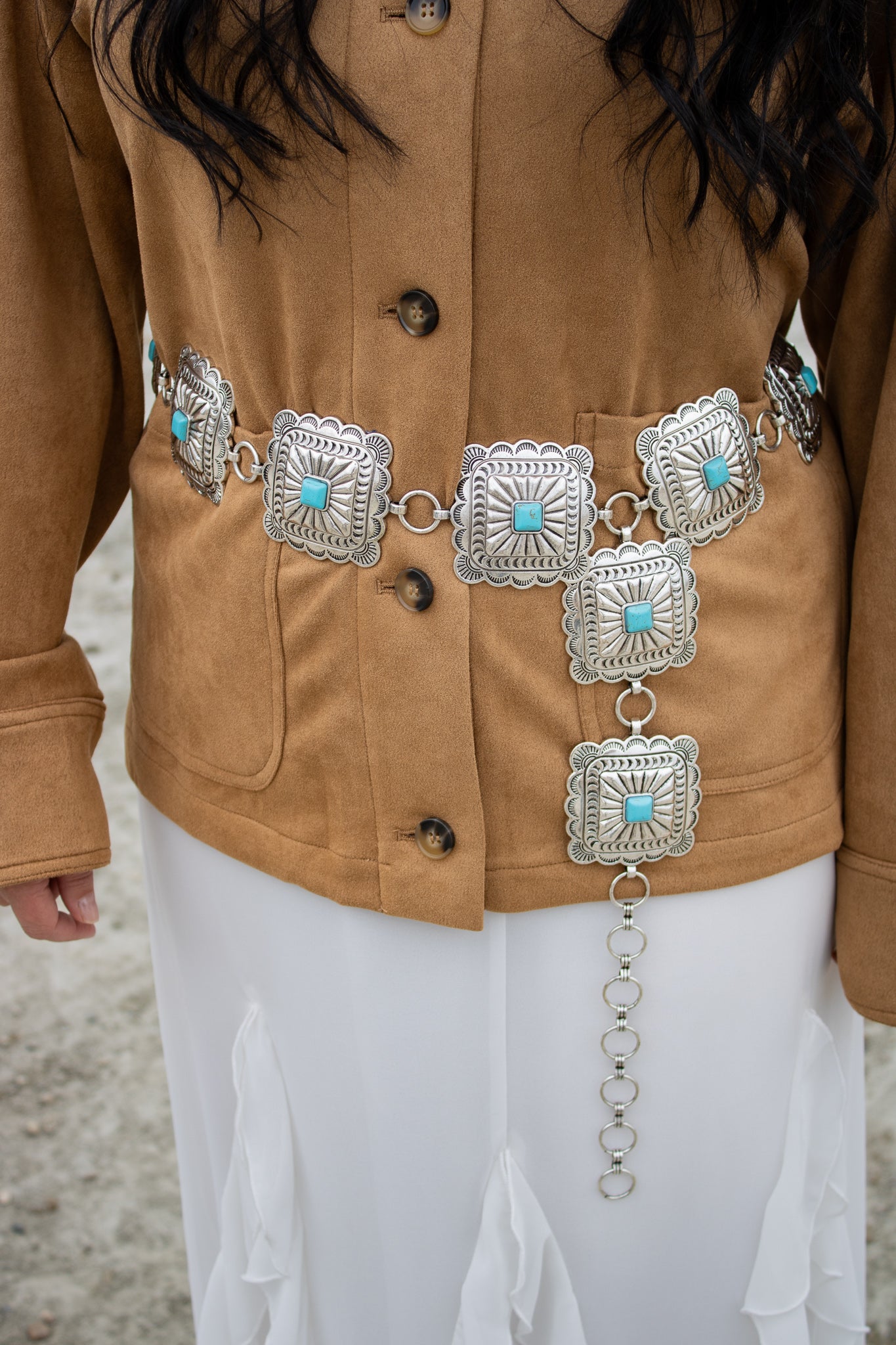 Blue Sage Concho Belt