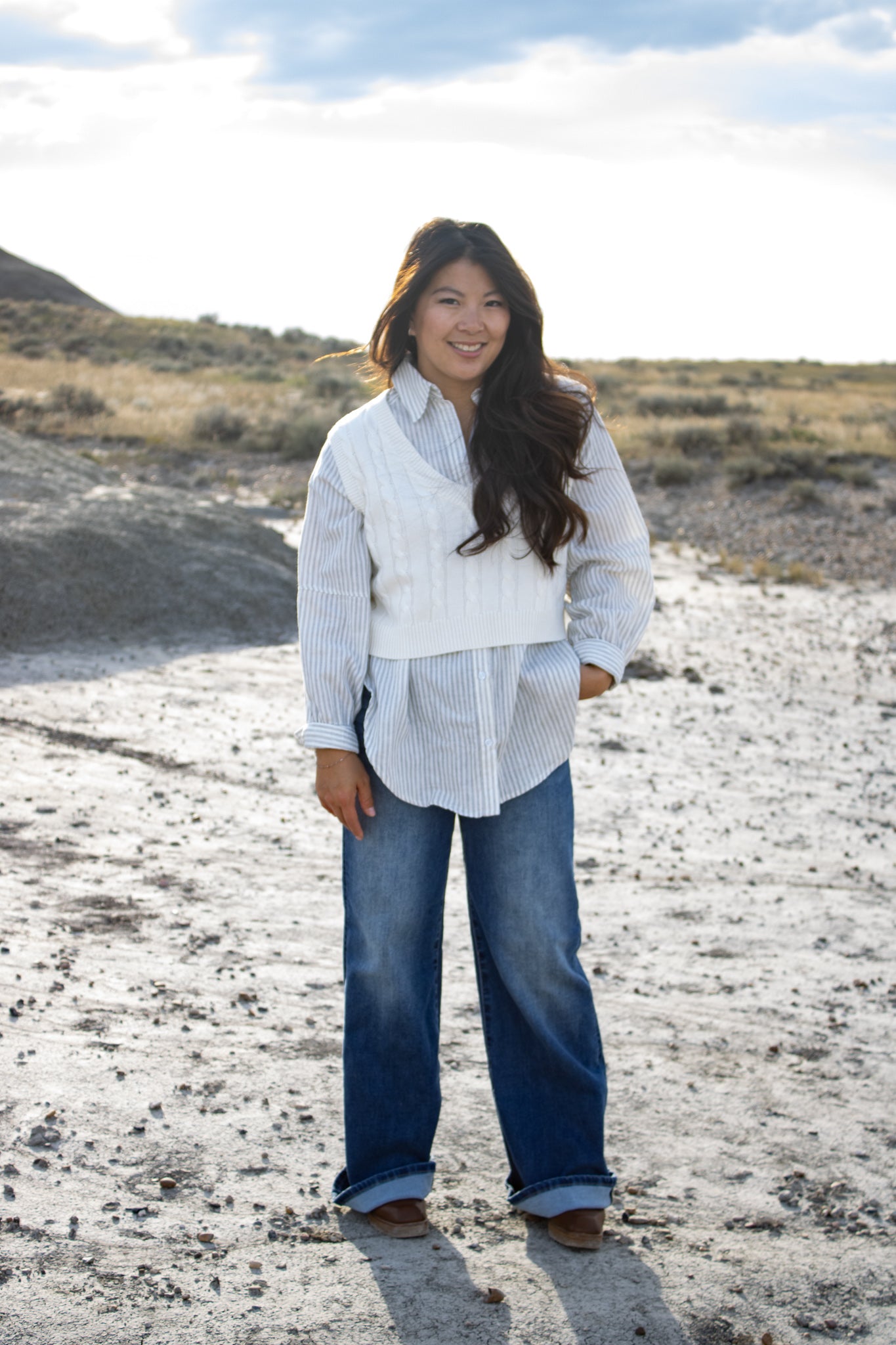 Carson Cropped Sweater Vest