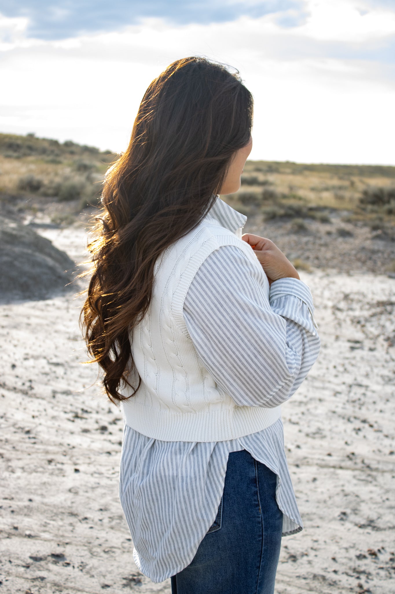 Carson Cropped Sweater Vest