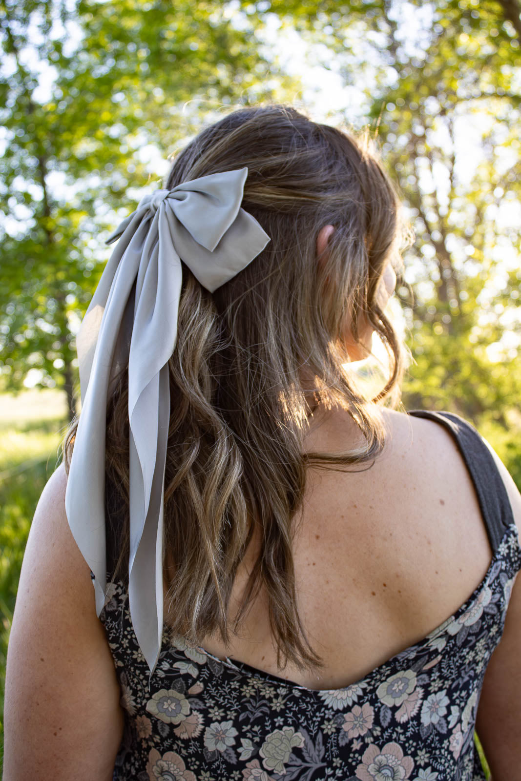 Satin Bow Barrette