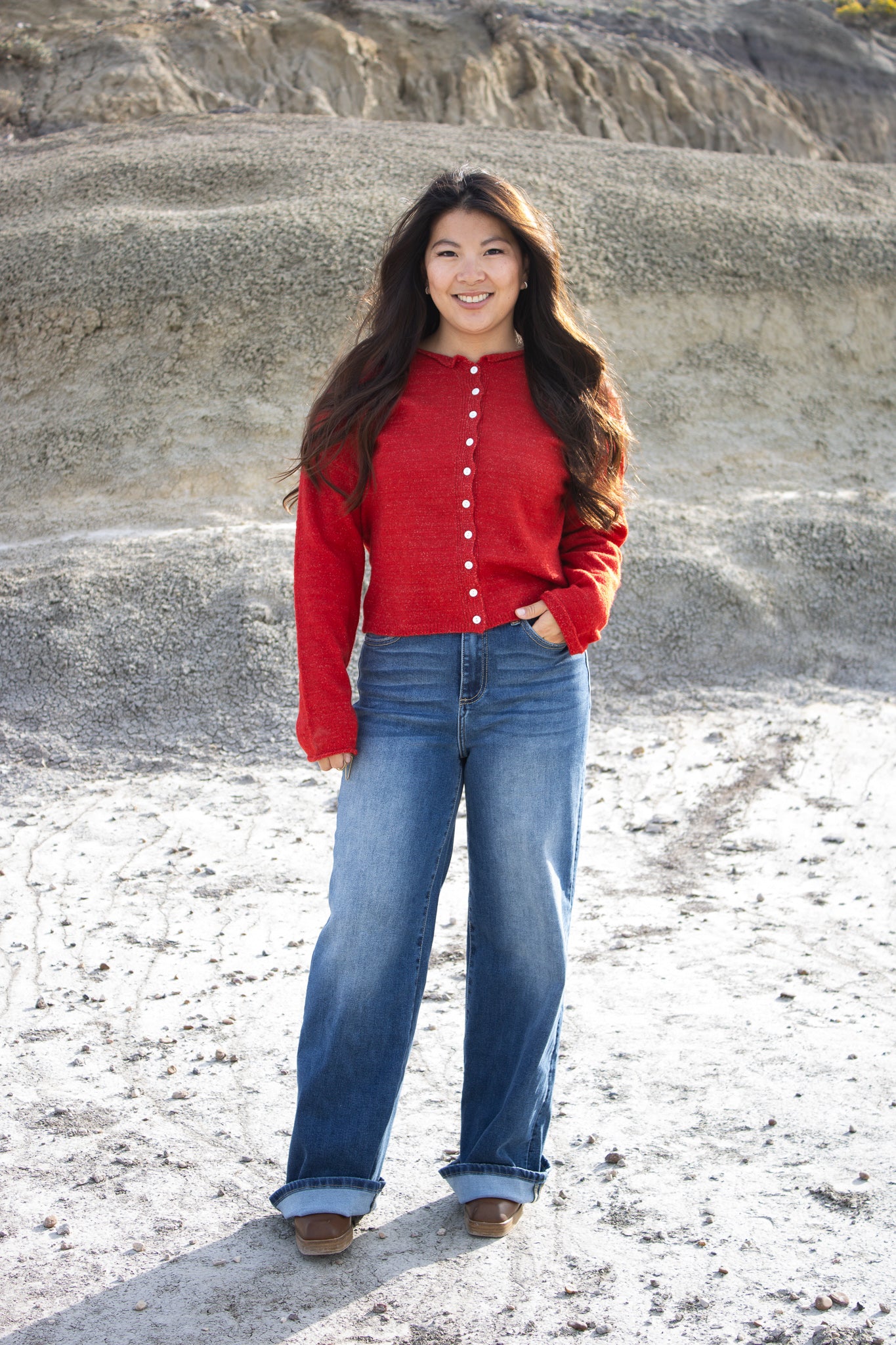 Chandler Rolled Collar Cardigan