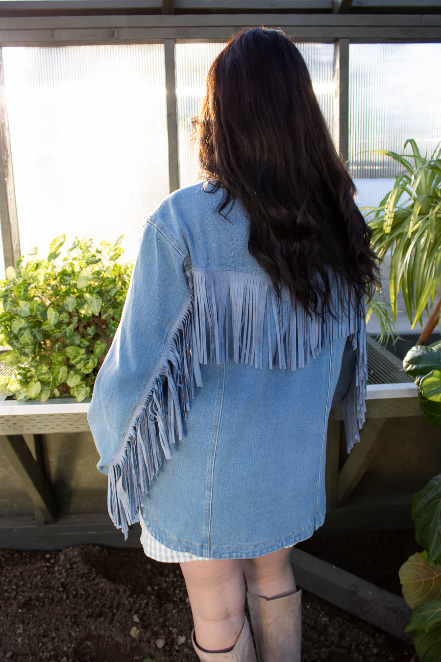 Santa Fe Denim Western Fringe Jacket