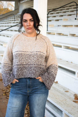 Luna Long Sleeve Light Weight Sweater in Apricot