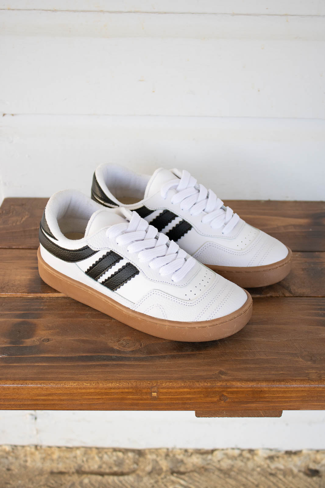 Miela White & Black Sneakers