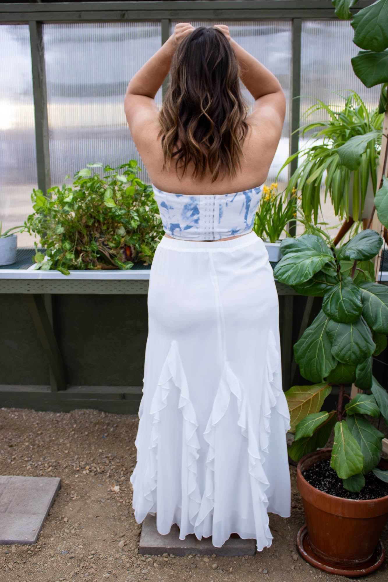 Claire Print Twill Corset Top