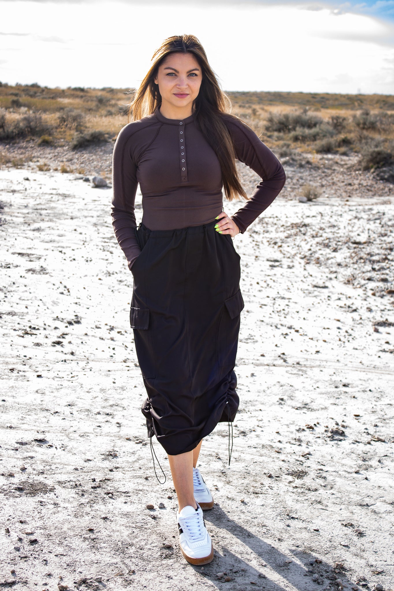 Morena Cargo Maxi Skirt