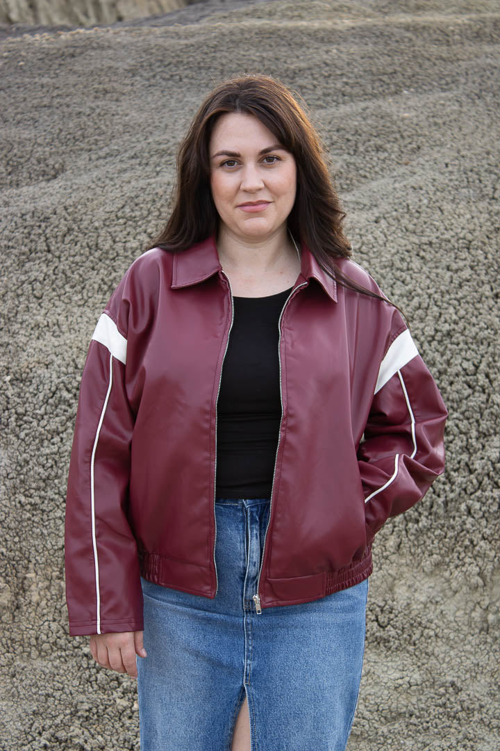 Rumor Faux Leather Racer Jacket