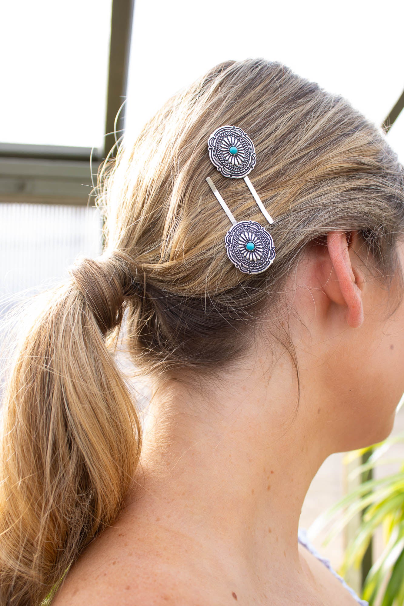 Maverick Concho Flower Bobby Pin Set