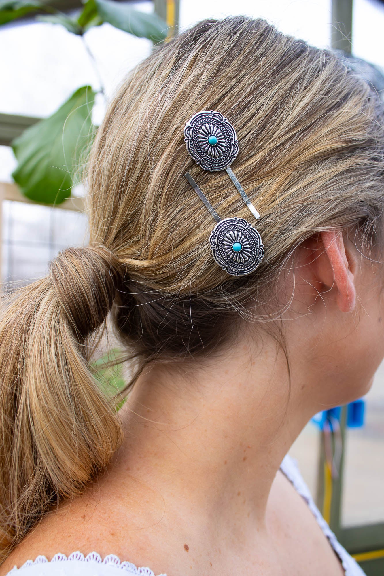 Maverick Concho Flower Bobby Pin Set