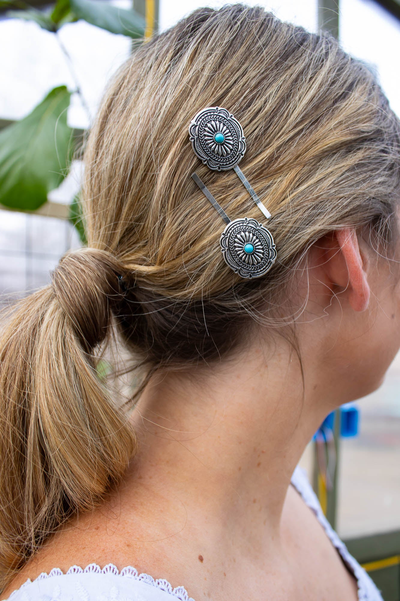 Maverick Concho Flower Bobby Pin Set