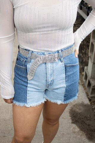 Daisy Distressed Denim Shorts