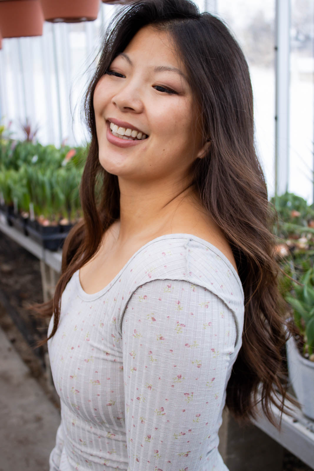 Misty Floral Print Top