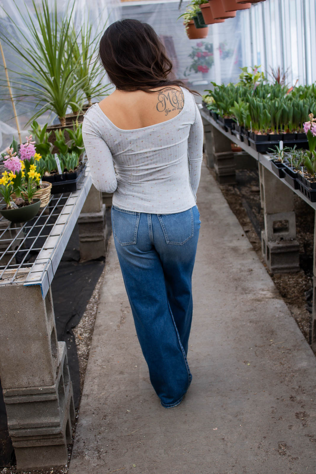 Misty Floral Print Top