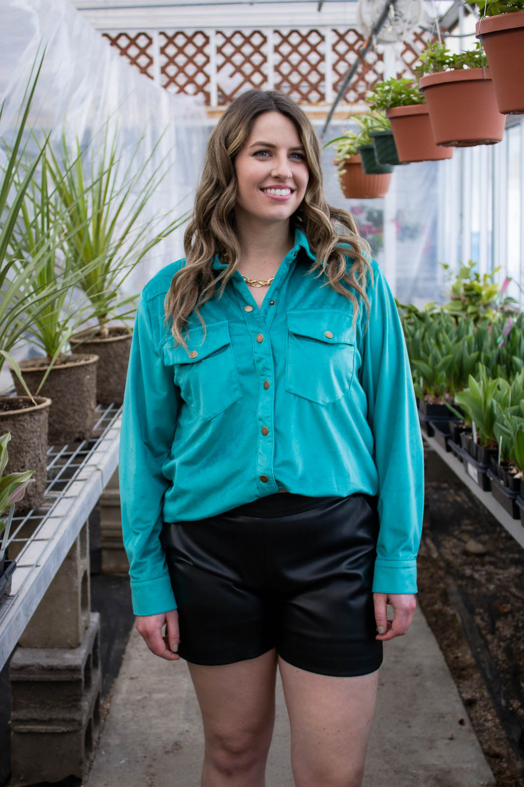 Trudy Velvet Long Sleeve Shirt