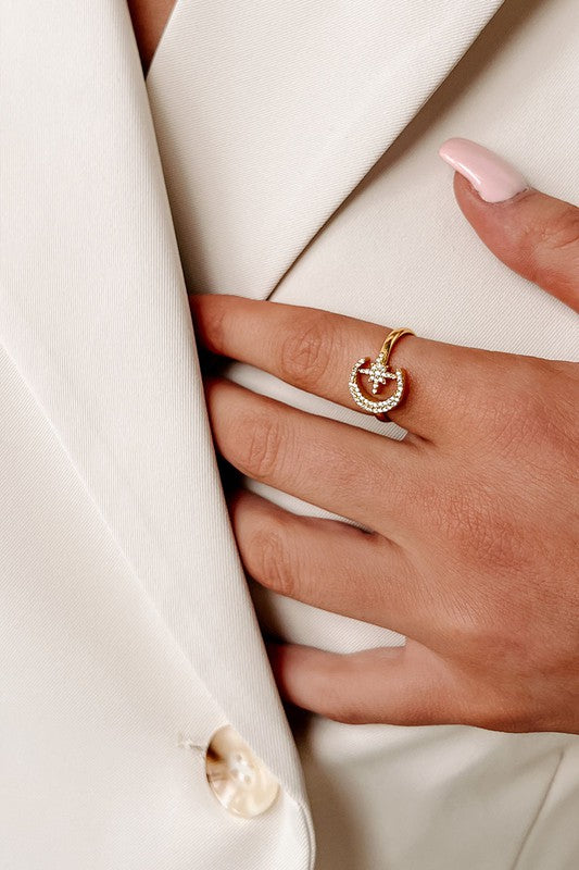 Moon and Stars Ring