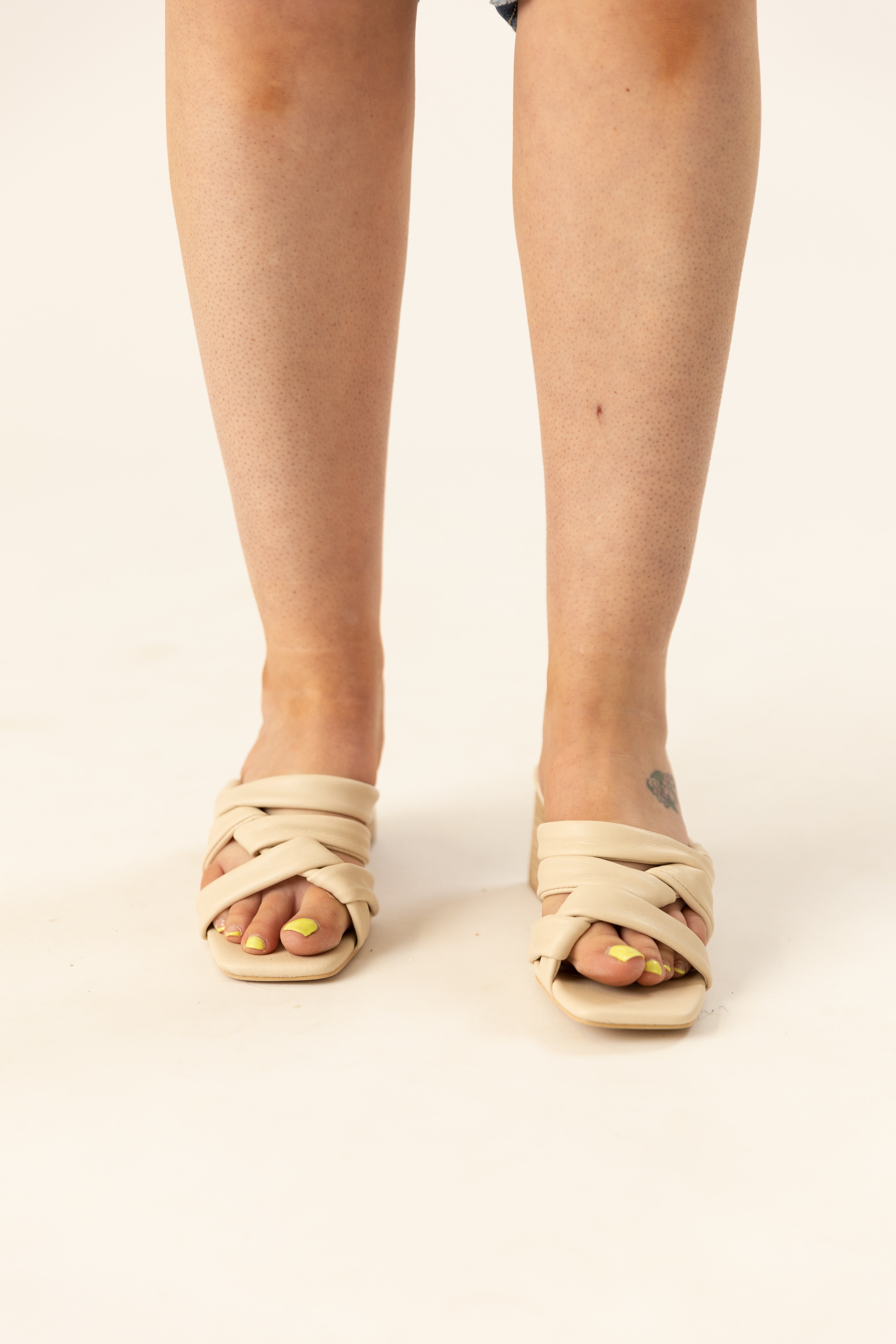 Georgette Open Toe Heel