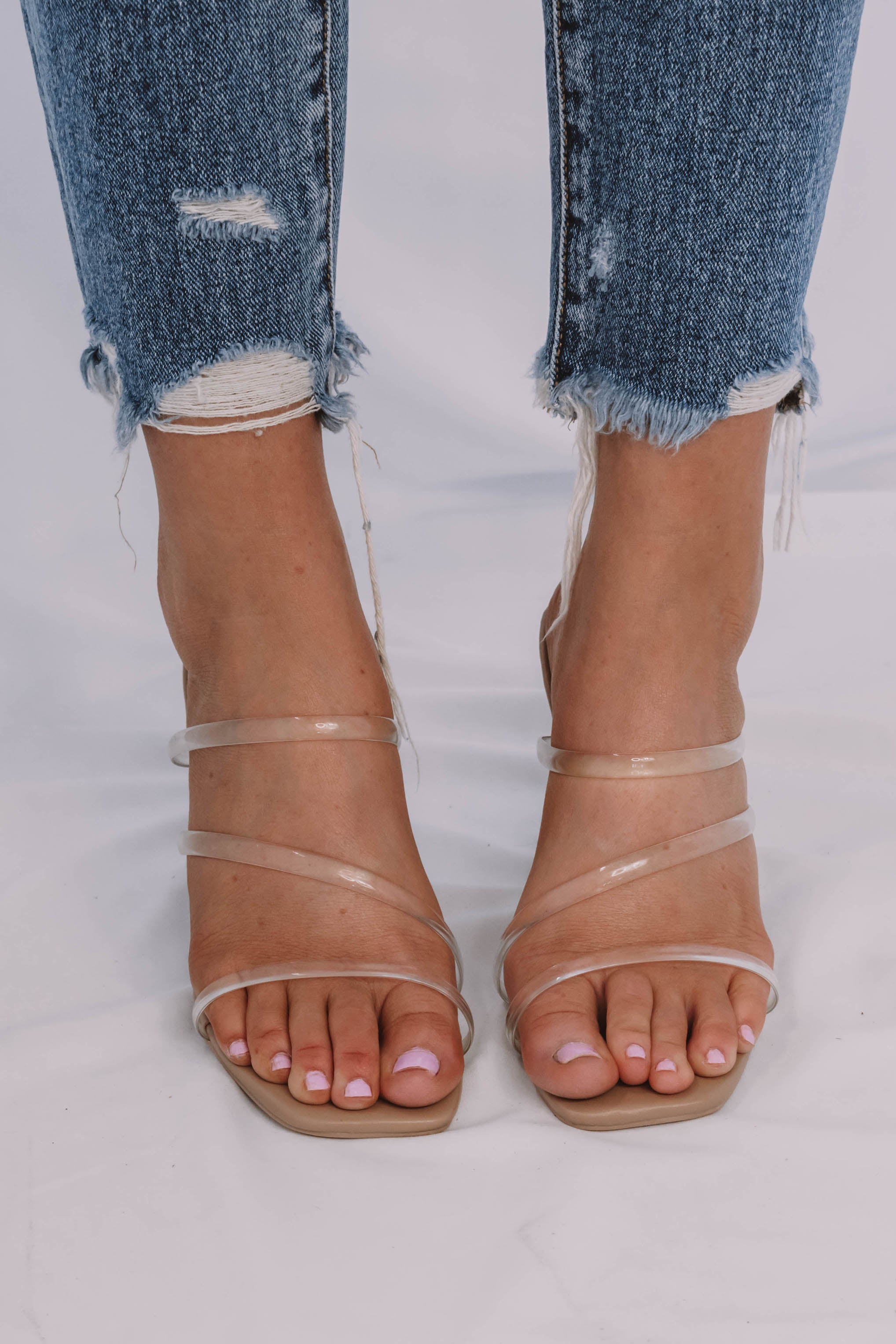 Dana Clear Strap Heel