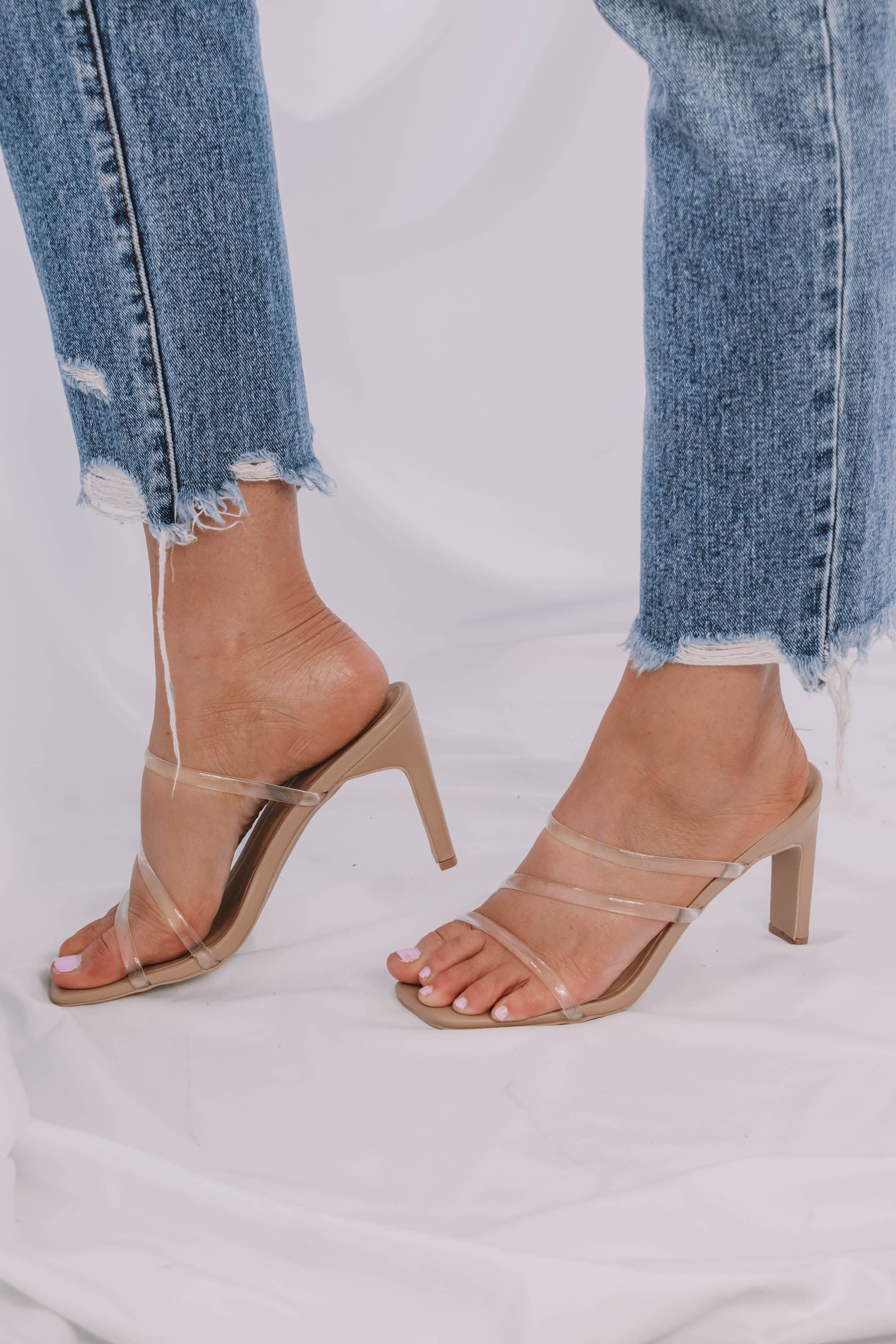 Dana Clear Strap Heel