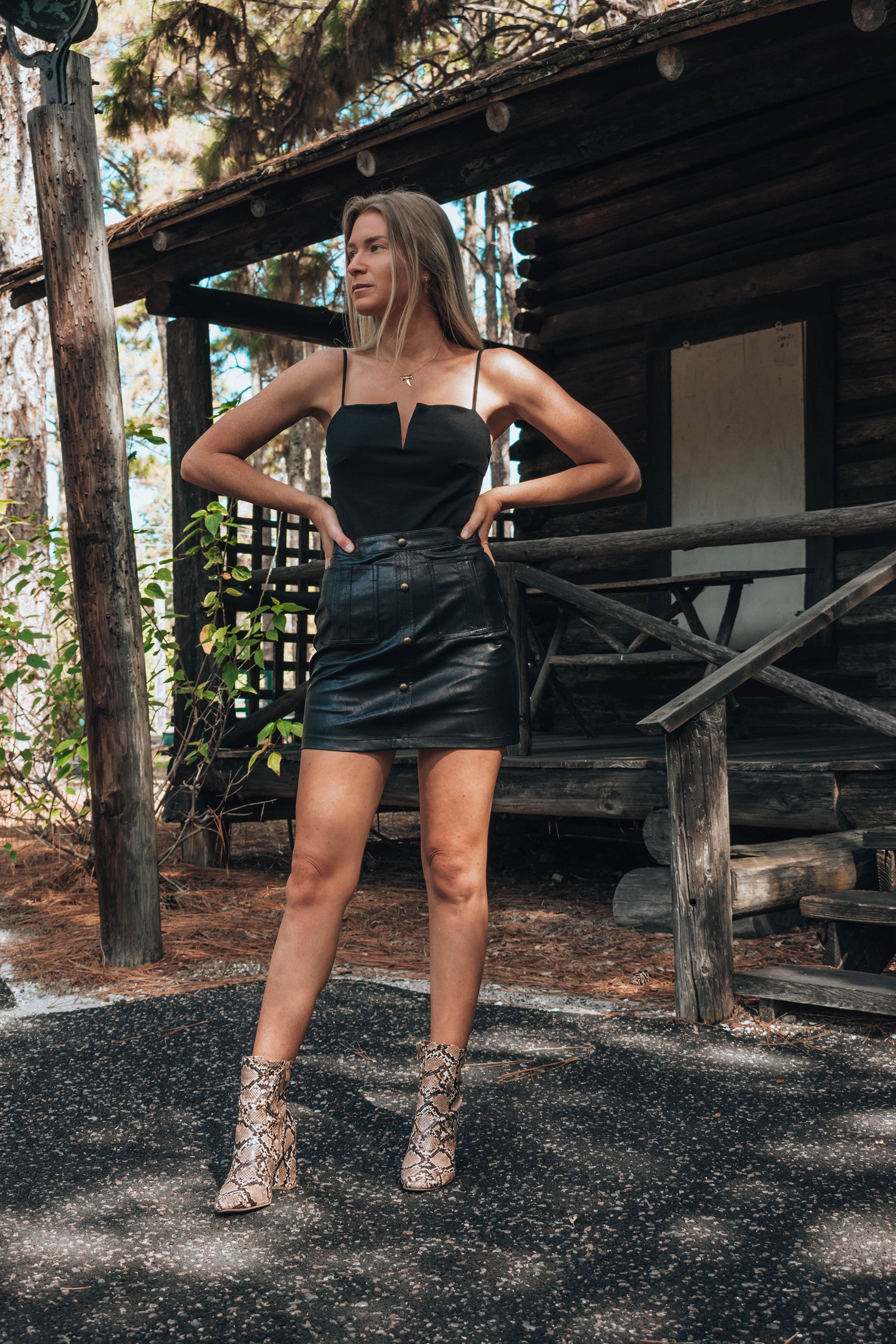 Quincy Faux Leather Mini Skirt