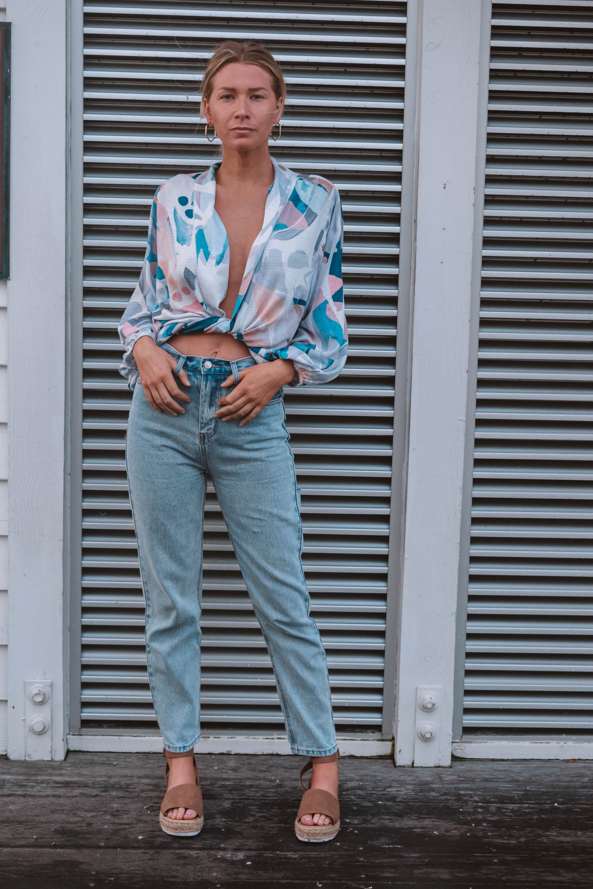 Caldera Printed Kimono Wrap Top