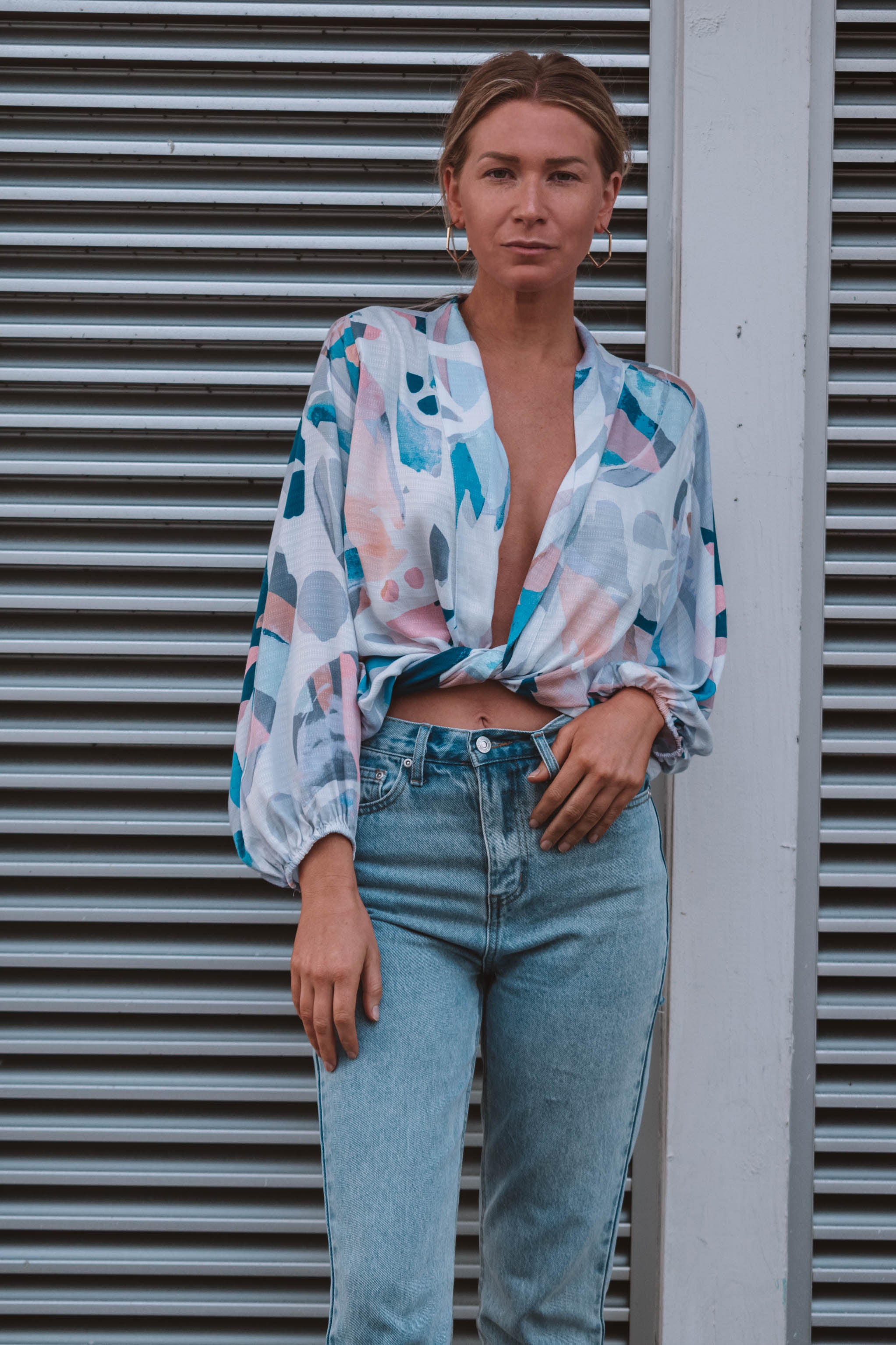 Caldera Printed Kimono Wrap Top