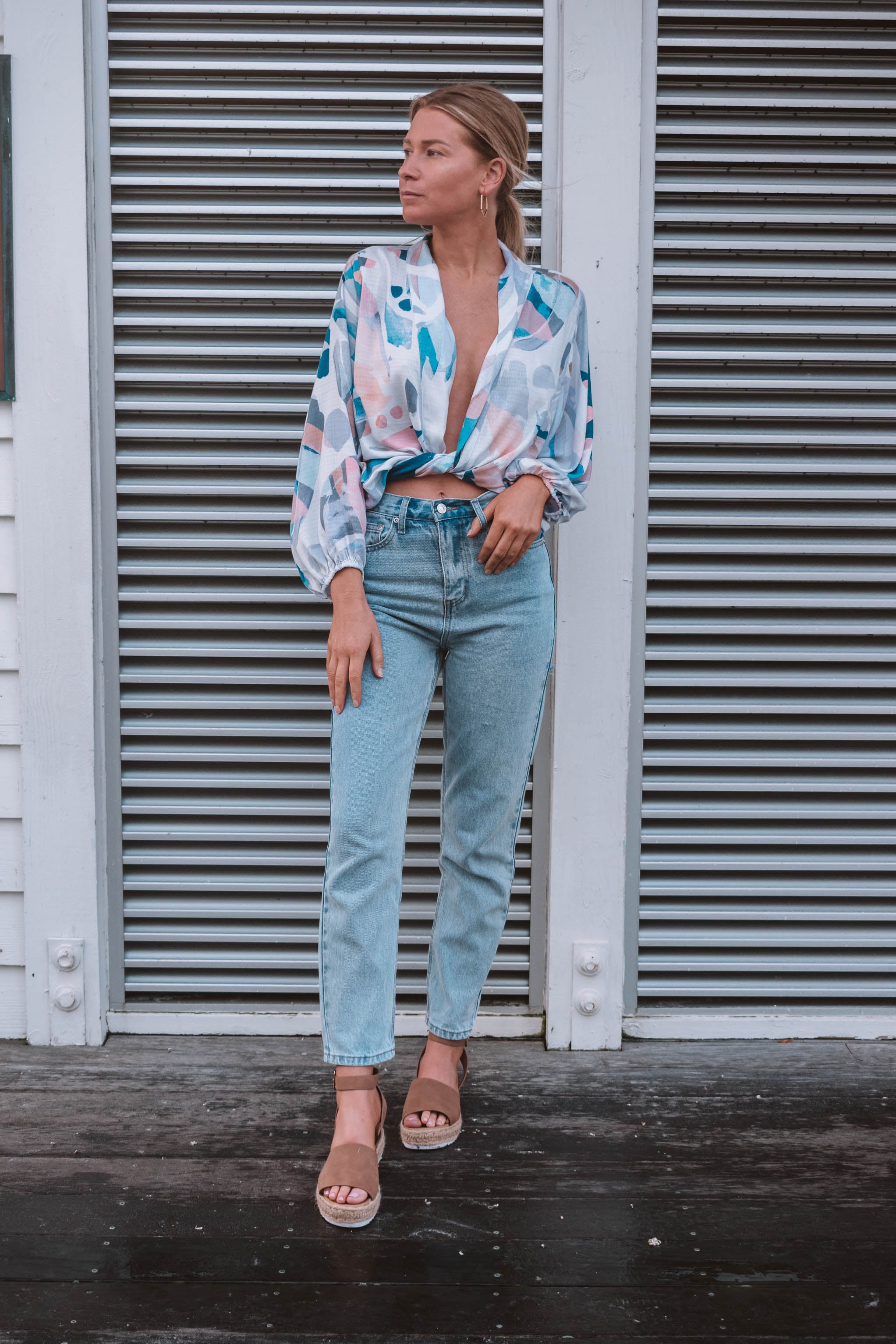 Caldera Printed Kimono Wrap Top