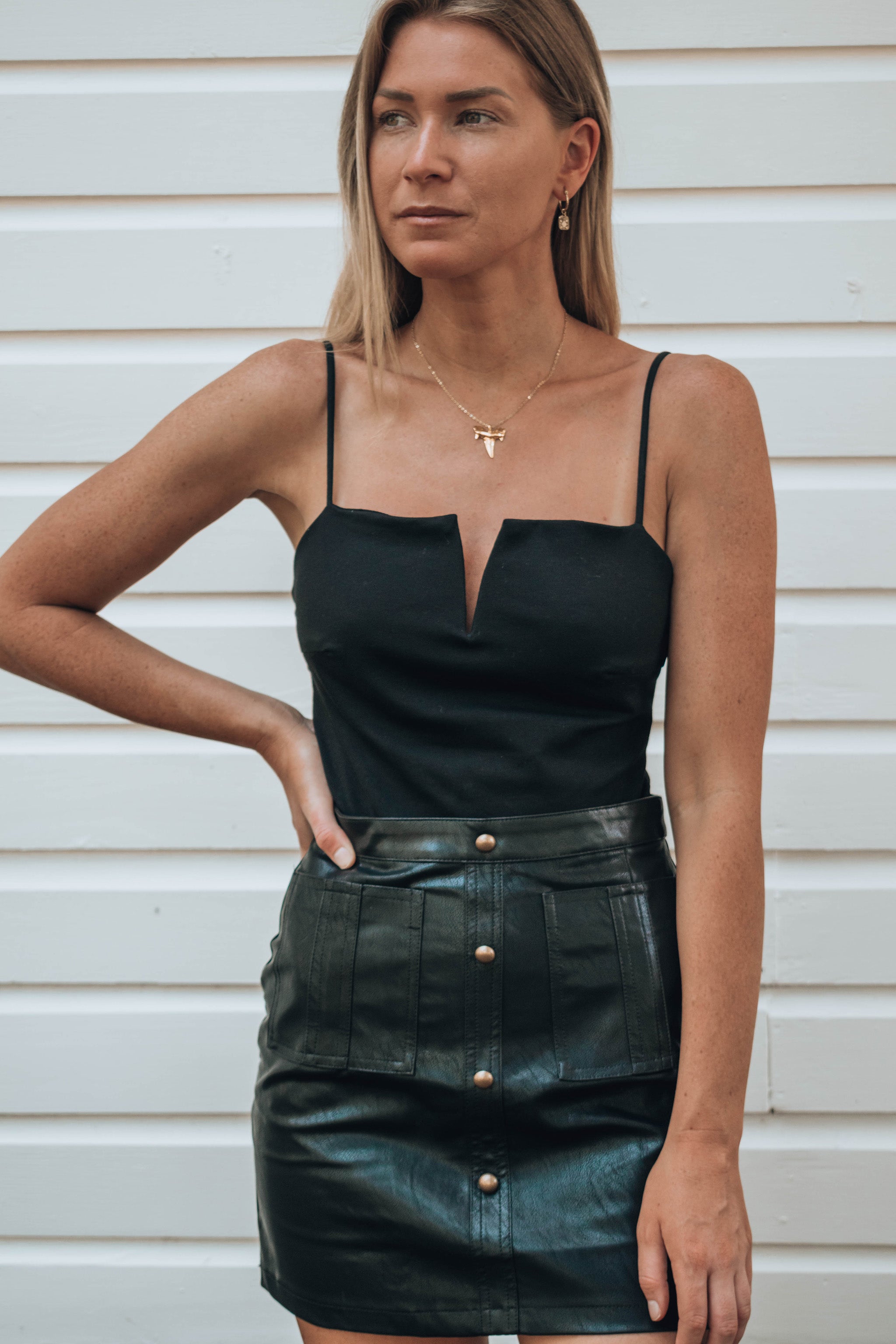 Quincy Faux Leather Mini Skirt