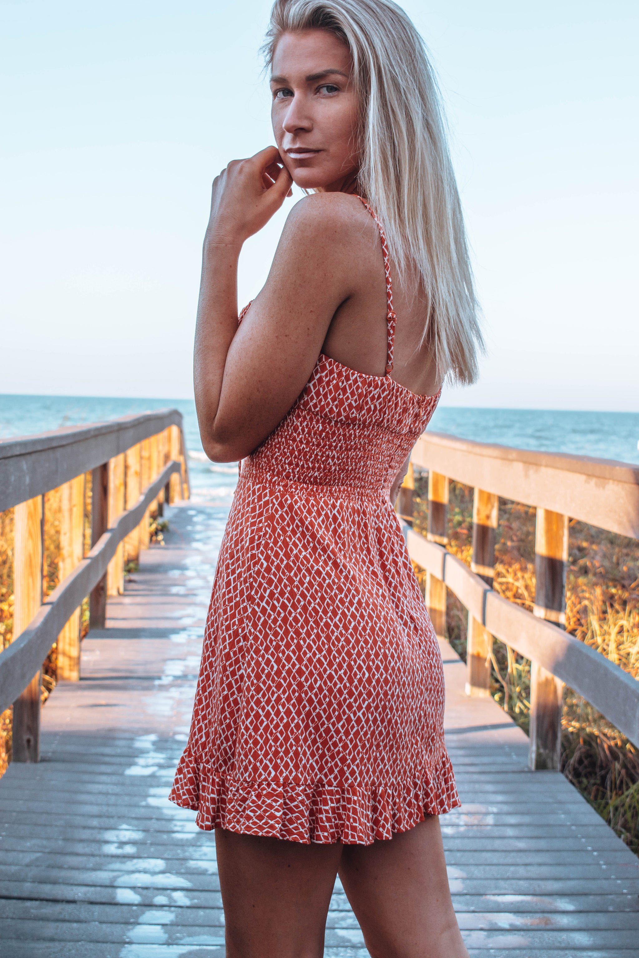 Tela Printed Mini Dress