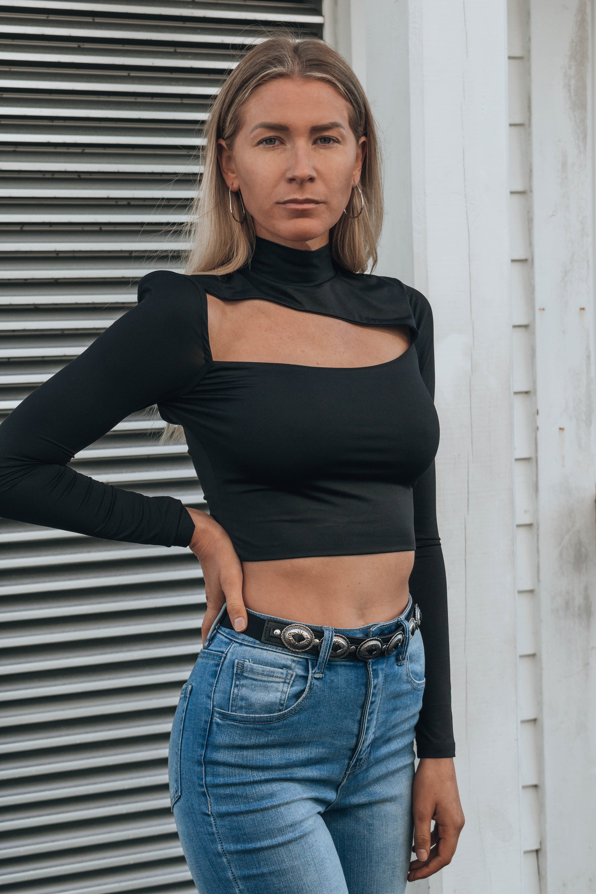 Andres Mock Neck Top