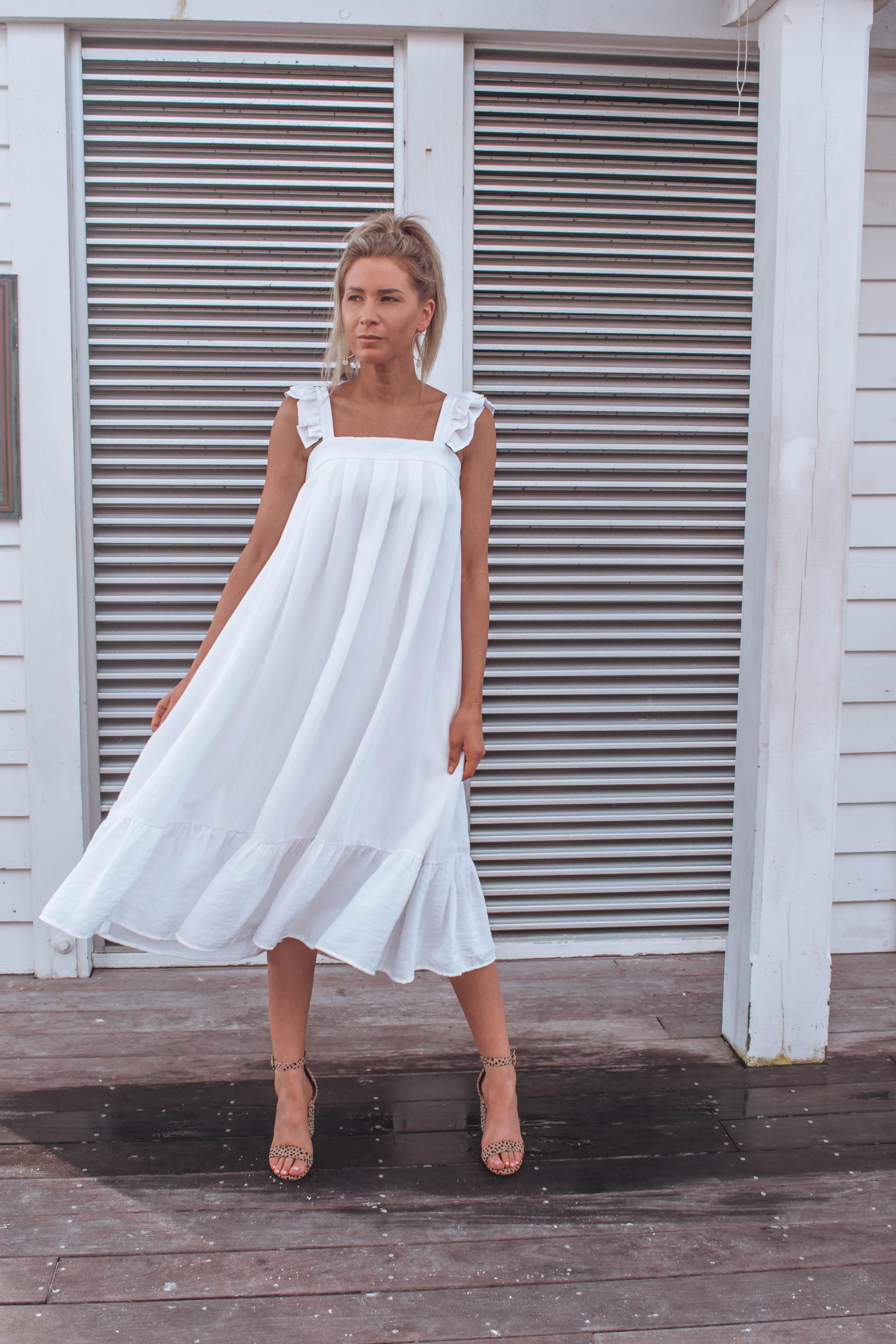 Ella Ruffle Midi Dress
