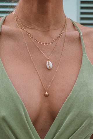Pale Pink Delicate Chain Necklace