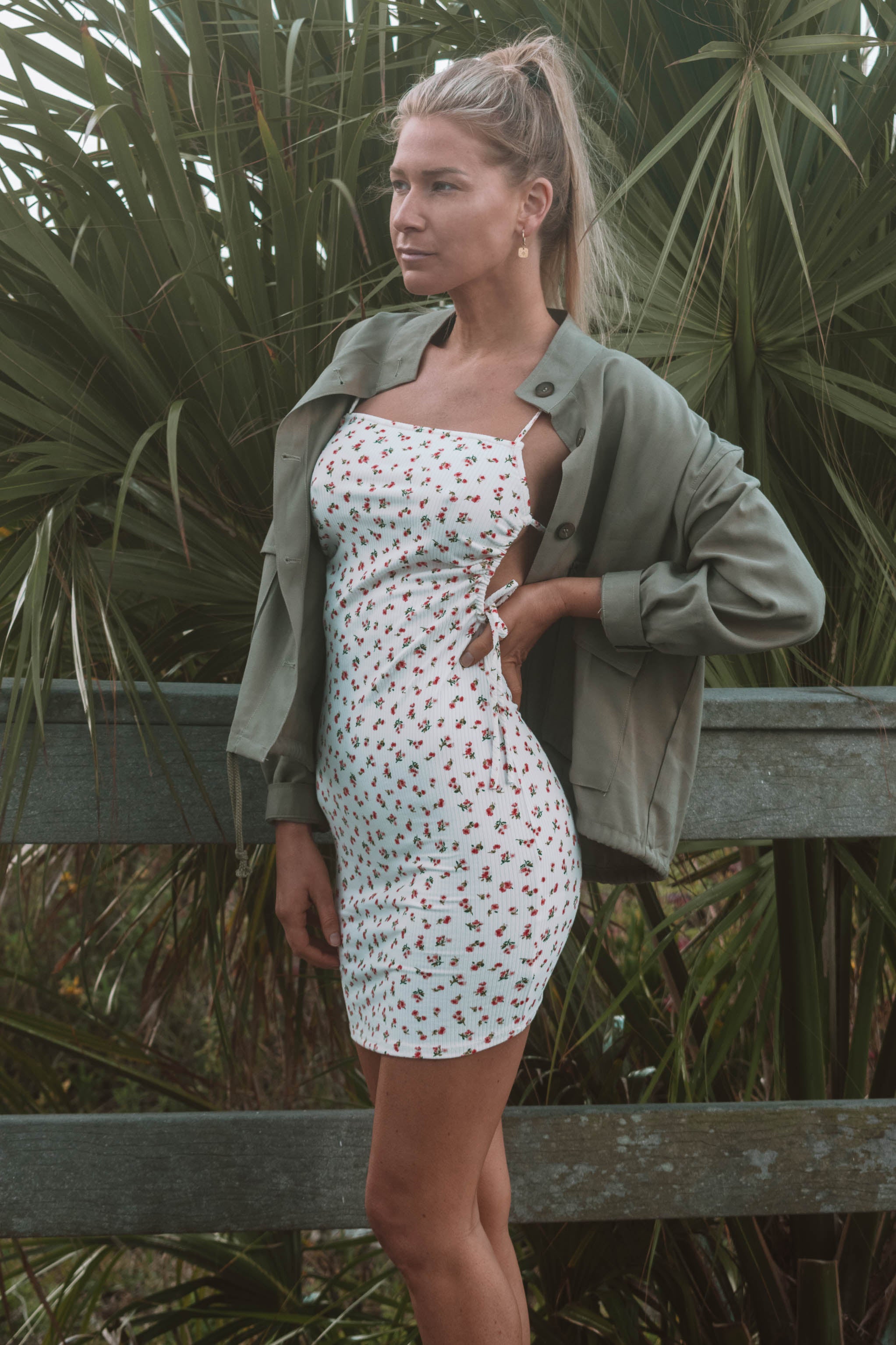 Rosa Floral Cutout Mini Dress
