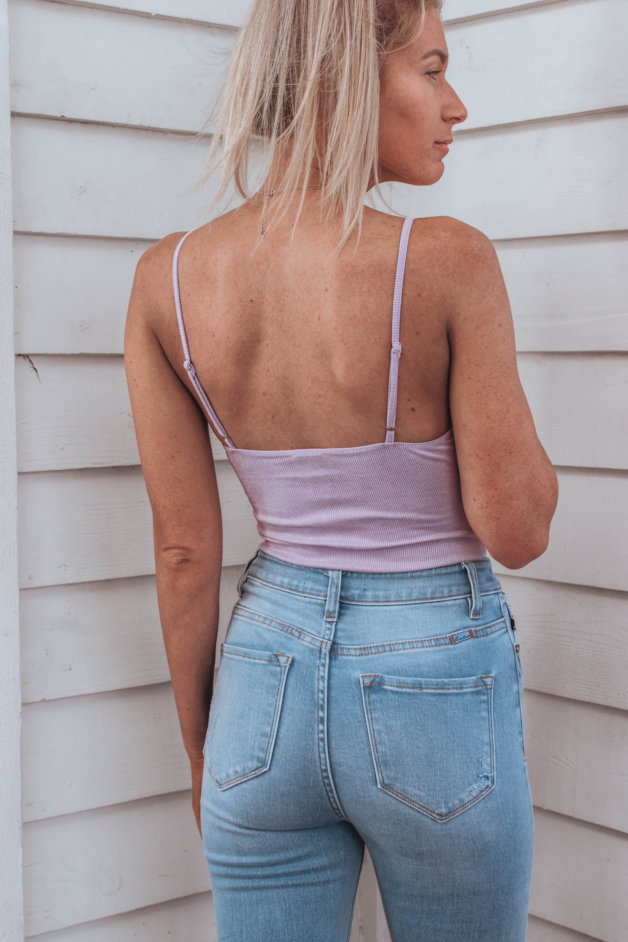 Addy Ribbed Square Neck Bodysuit