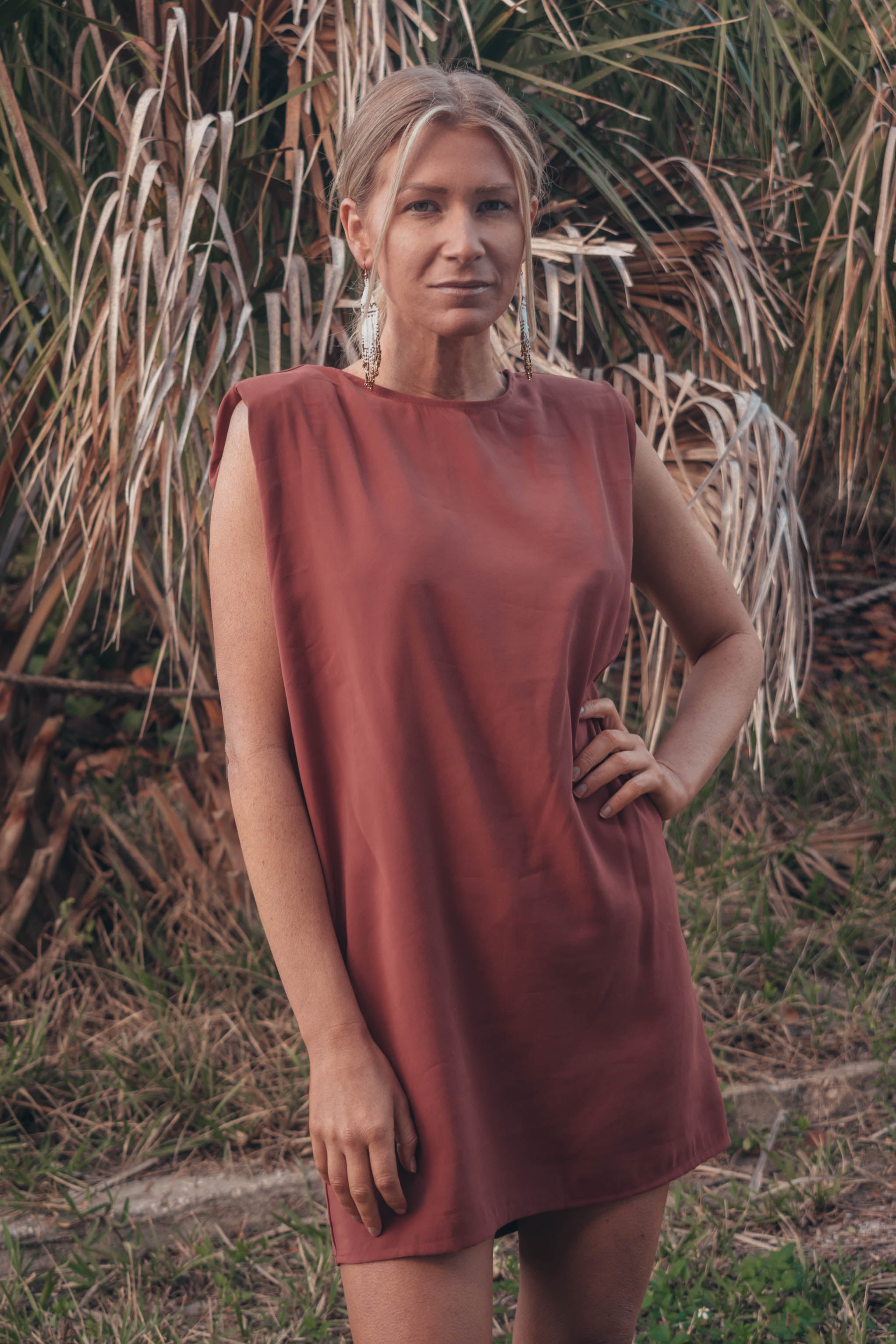 Kati Shoulder Pad Mini Dress