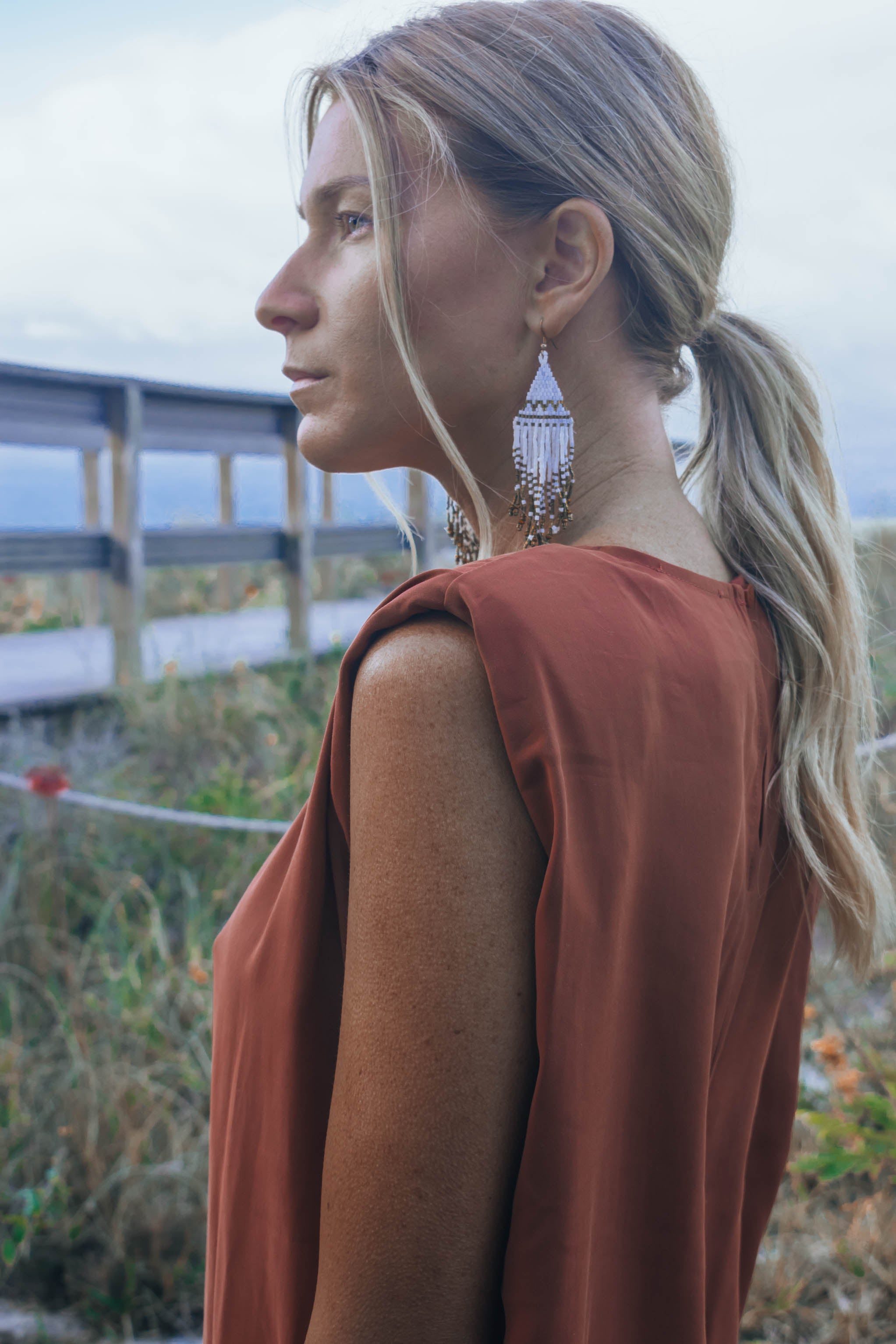 Kati Shoulder Pad Mini Dress