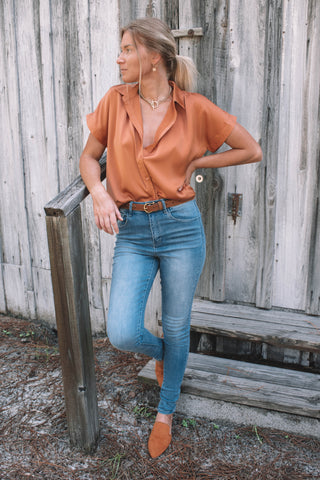 Mesa Side Piping Wide Leg Crop Jeans